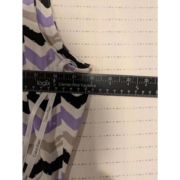 Calvin Klein Chevron Print Sleeveless Tank Top Womens Large Polyester - Picture 9 of 12